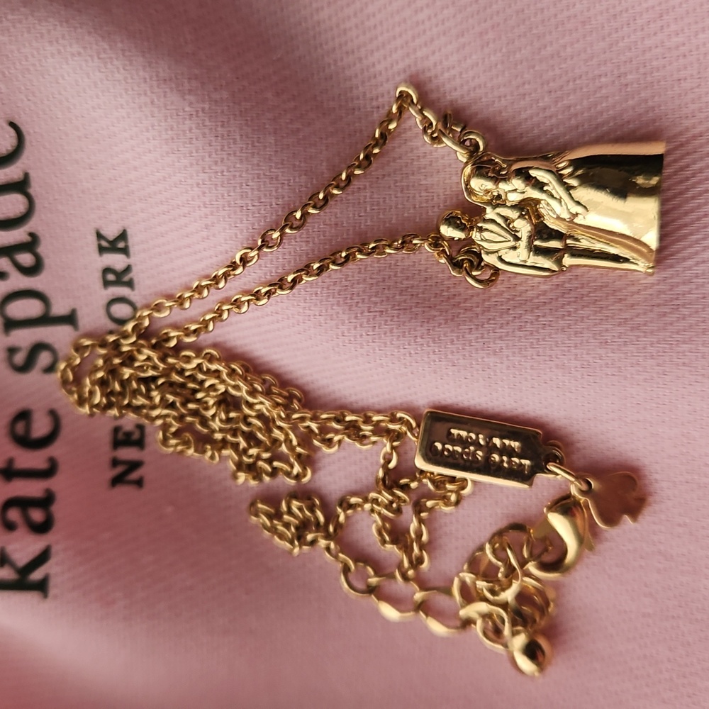 Kate Spade Bride & Groom Cake Topper Necklace.